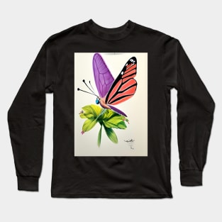 CUTE RED BUTTERFLY Long Sleeve T-Shirt